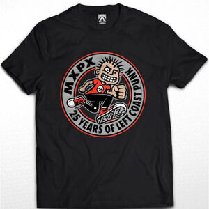 Punk Black Short sleeves Men Music Concert T-Shirt MXPX 25 YEARS OF LEFT COAST